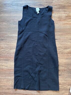 Kate Hill Black Sleeveless Knit Sheath Mini Dress